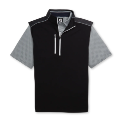 FootJoy 1/4 ZIP HEATHER BLOCKED VEST -Golf Shoes Elegant Store 1 4 zip heather blocked vest 2