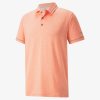 Puma CLOUDSPUN Monarch Golf Polo (LS) Hot Coral