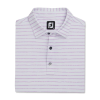 FOOTJOY CHALK LINE PRINT POLO WHITE/LAVENDER