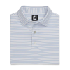 FOOTJOY CLASSIC PENCIL STRIPE POLO WHITE/ROYAL