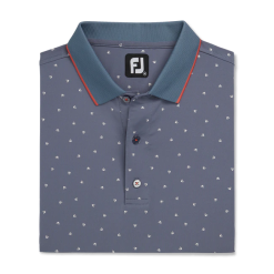 FOOTJOY PUSH PLAY PRINT POLO GRAPHITE/WHITE
