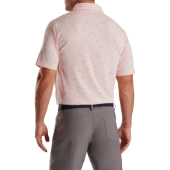 FOOTJOY SCHOOL OF FISH QUARTZ PINK POLO -Golf Shoes Elegant Store footjoy school of fish quartz pink polo 2