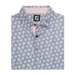 FOOTJOY SHADOW PALM POLO GRAPHITE/QUARTZ PINK