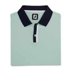 FOOTJOY SOLID W STRIPE PLACKET POLO SAGE