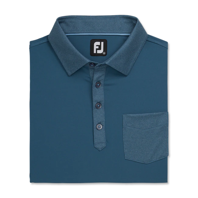 FOOTJOY TONAL TRIM SOLID W/ POCKET POLO INK 1 FOOTJOY TONAL TRIM SOLID W/ POCKET POLO INK