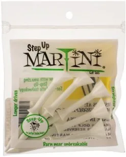 Martini Golf Tees MARTINI STEP TEE 5PK WHITE