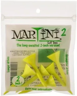 Martini Golf Tees MARTINI TEE 5PK 2" YELLOW