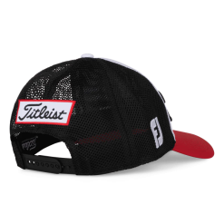 Titleist TOUR PERFORMANCE MESH HAT (BLACK/RED/WHITE) -Golf Shoes Elegant Store tour performance mesh hat black red white 3