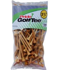 PRIDE SPORTS WOOD TEES 2 3/4'' 100 PACK NATURAL